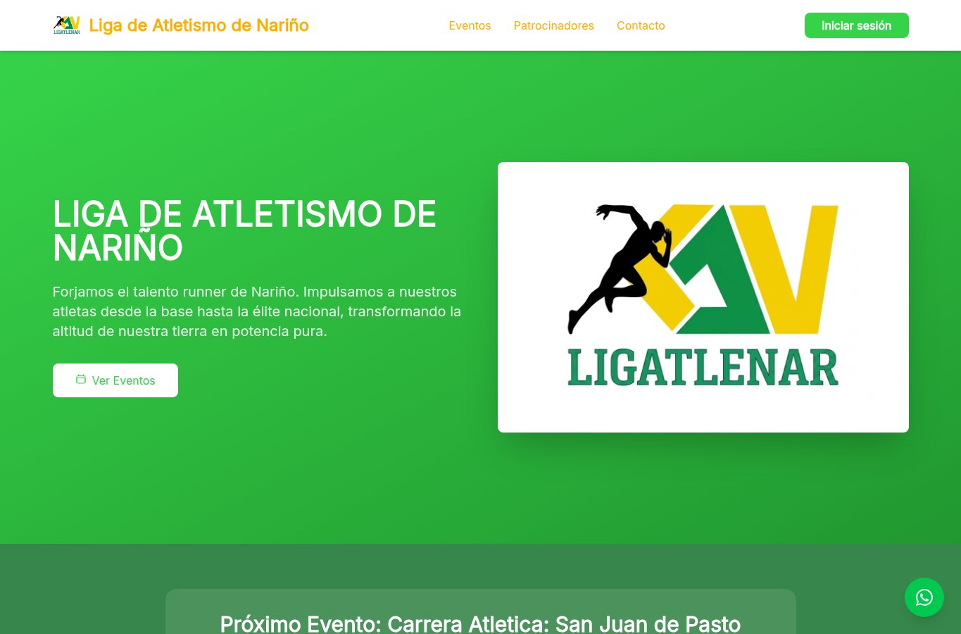 Liga de Atletismo de Nariño, organización que usa Fitnech