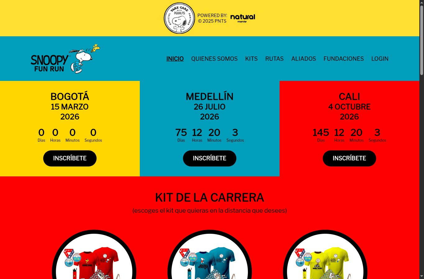 Snoopy Fun Run, organización que usa Fitnech