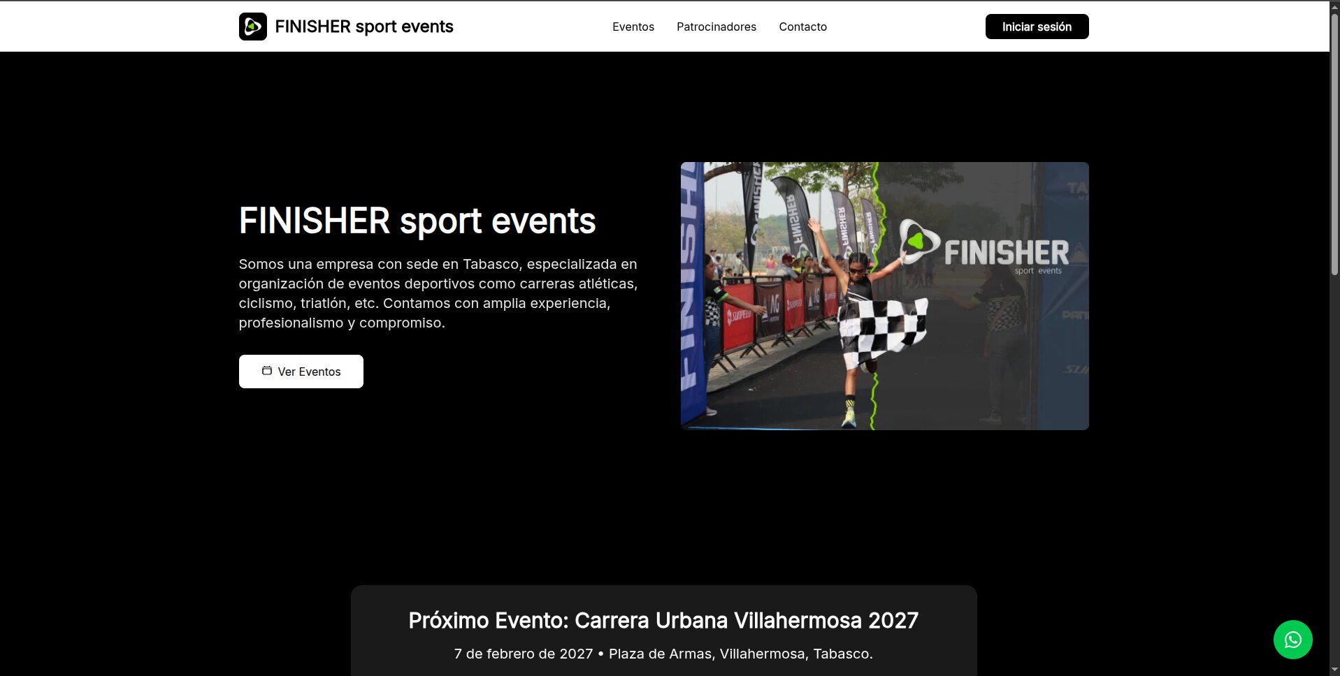 FINISHER sport events, organización que usa Fitnech