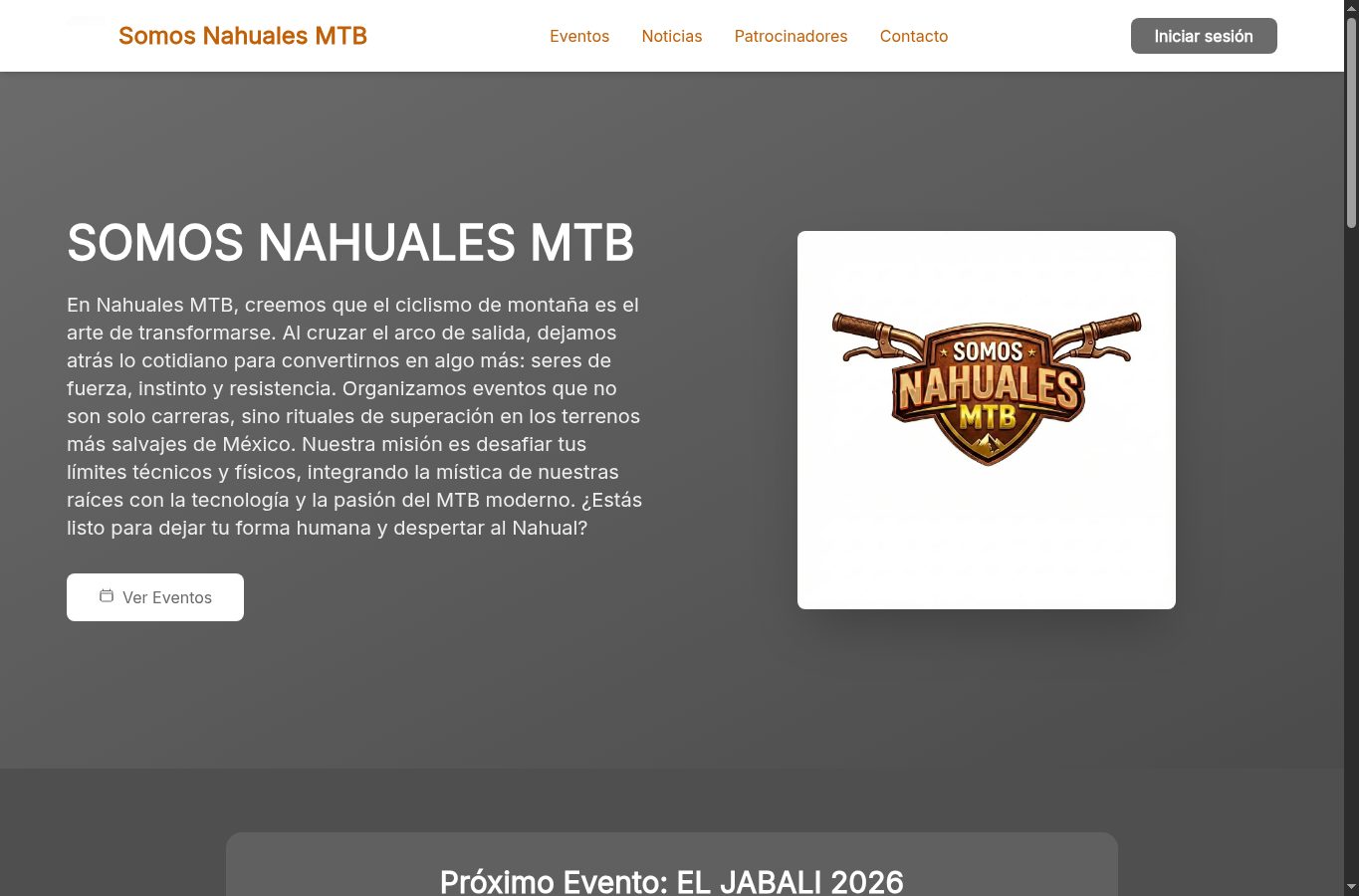 Somos Nahuales MTB, organización que usa Fitnech