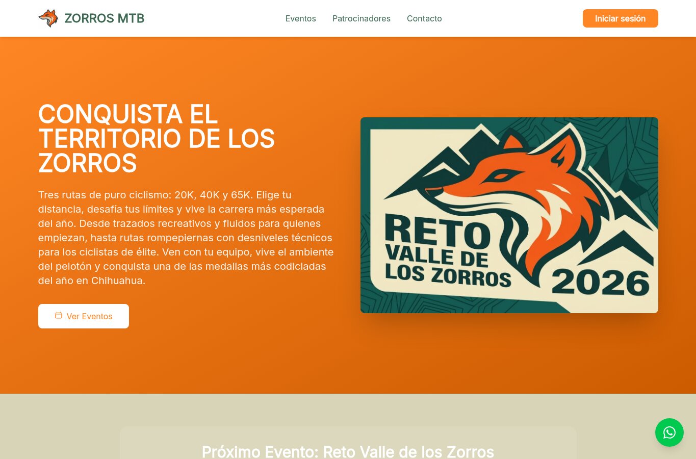 Zorros MTB, organización que usa Fitnech